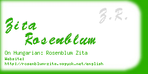 zita rosenblum business card